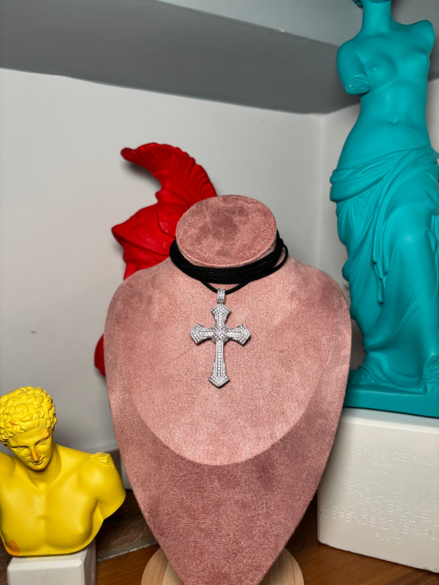 Collana choker CROCE SHINE