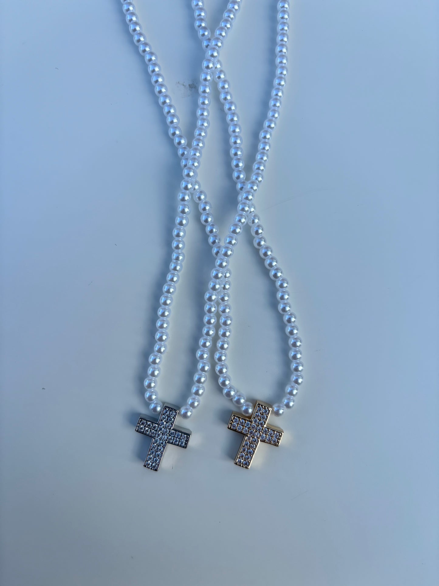 Collana CROCE PERLE ORO