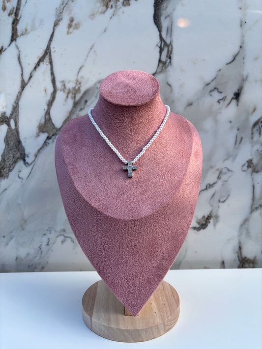Collana CROCE PERLE
